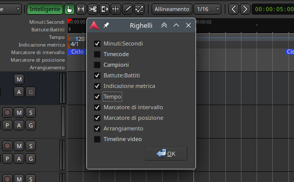 Indicazione del tempo