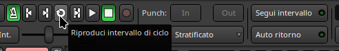 Pulsante Intervallo loop in Trasporto