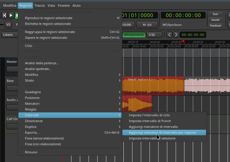 Esportare una regione