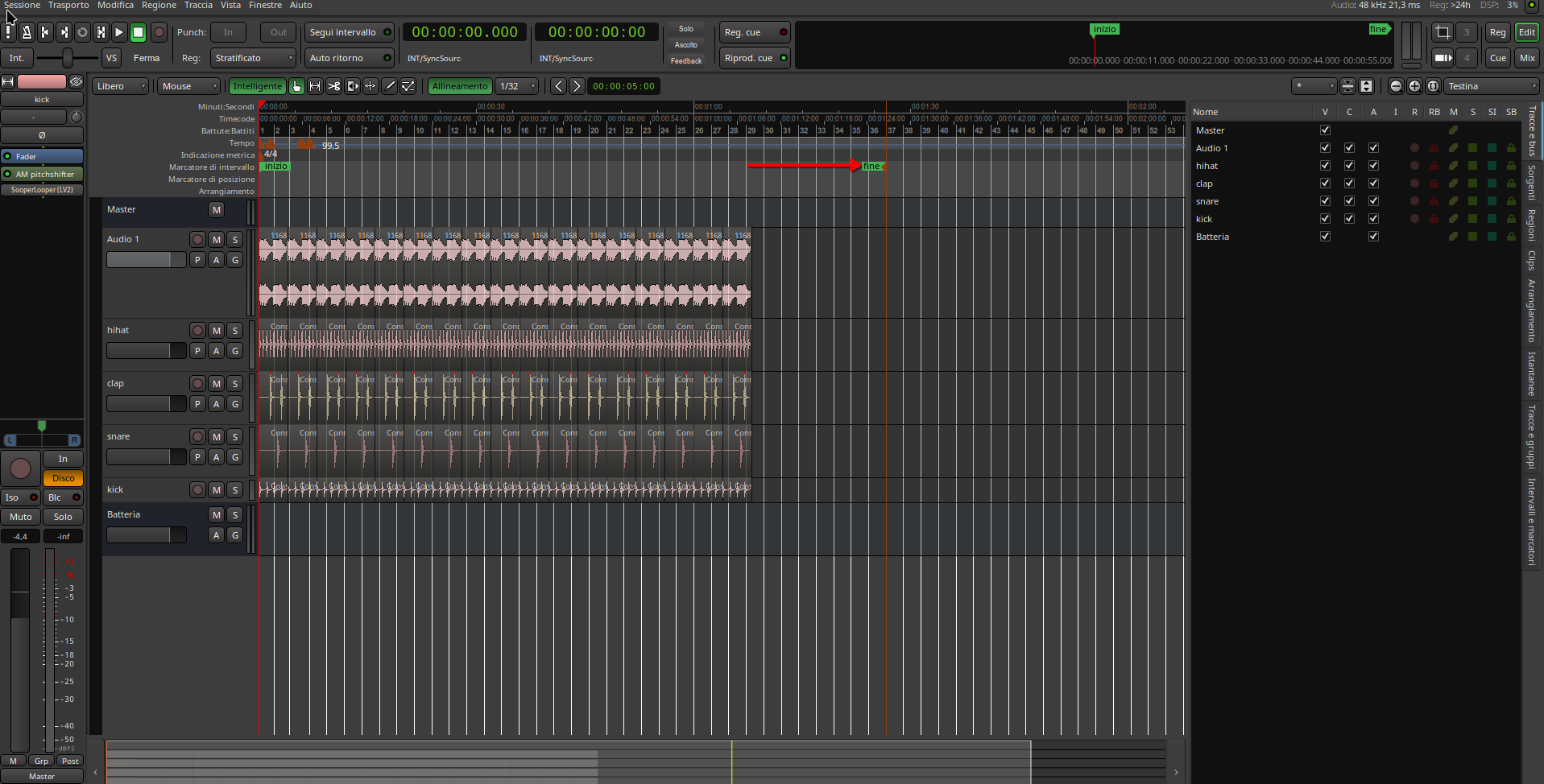 Il marcatore fine è troppo lontano
