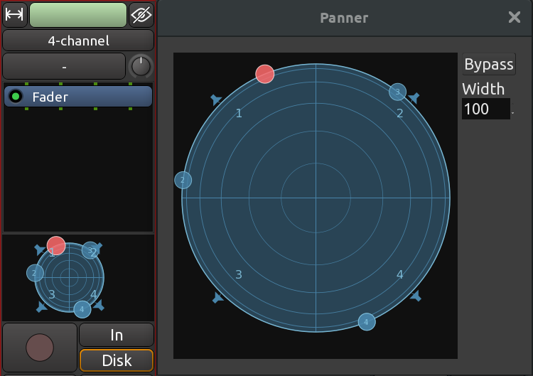 Multichannel panning