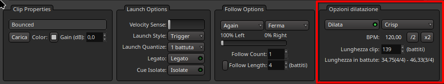 Opzioni di dilatazione