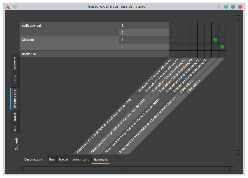 Collegare le porte del click al bus master