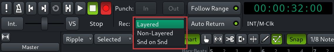 Modalità di registrazione